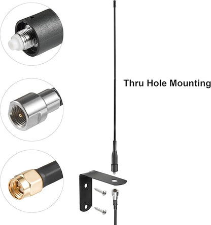 Extended Long Range 433Mhz 433.92MHz Flexible Whip Receiver Antenna for Remote GTO Mighty Mule LiftMaster Ghost Etc Smart Gate Door Opener Alarm System Signal Booster，Distance up to 500 ft+, Eifagur