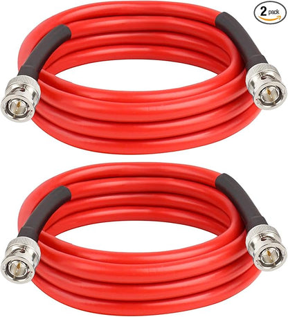 XRDS -RF 12G SDI Cable 6FT 2PCS, SDI Video Cable 3G/6G/12G 75ohm RG6 BNC Cable Supports HD-SDI/3G/6G-SDI/4K for Video Security Camera SDI Converter