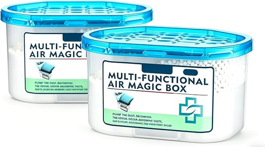 2Pk Multi Functional Air Magic Box Dust Odor Cleaner Car Bathroom
