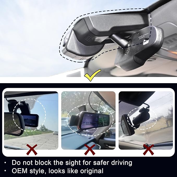 Mangoal Front 4K & Rear 1080P Dash Cam Custom fit for GMC Yukon, Yukon XL 2015 2016 2017 2018 2019 2020(Model D), Model D & Model C Have Same Models Years but Vehicle Sensor Cover are Different