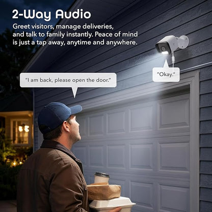 Geeni Hawk 3 4MP Smart Outdoor Security Camera 2-Pack – 2K Ultra HD WiFi Surveillance Cameras with Color Night Vision, 30m Long Range, 2-Way Audio, Motion Detection, & IP65 Weatherproof