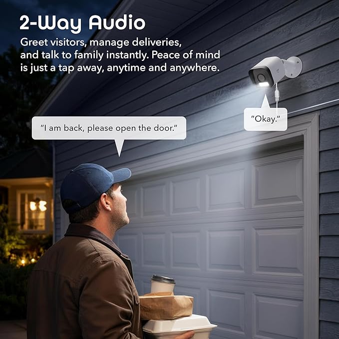 Geeni Hawk 3 4MP Smart Outdoor Security Camera – 2K Ultra HD WiFi Surveillance Camera with Color Night Vision, 30m Long Range, 2-Way Audio, Motion Detection & IP65 Weatherproof