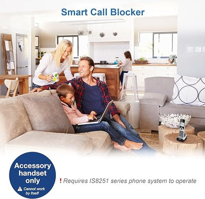 VTech IS8201 Additional Handset for IS8251 Business Grade Cordless Phone Series, Perfect for Home Office, Smart Call Blocking, Answering System, Bluetooth Connect to Cell