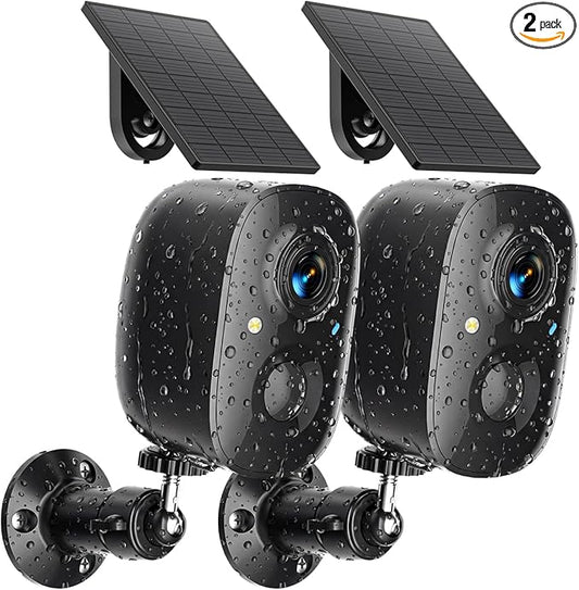 Security Cameras Wireless Outdoor 2K Solar Powered WiFi Cameras for Home Security,AI Motion Detection,Siren Alarm,Spotlight Color Night Vision,2-Way Audio,SD/Cloud Storage