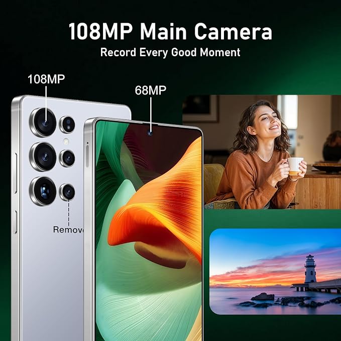 I25 Ultra: 6.99" FHD+ Android 14 Smartphone | 12GB+512GB | 108MP+68MP Camera | 7000mAh Battery | Built-in Stylus Pen | Blazing Fast Performance (Titanium Silver Blue)