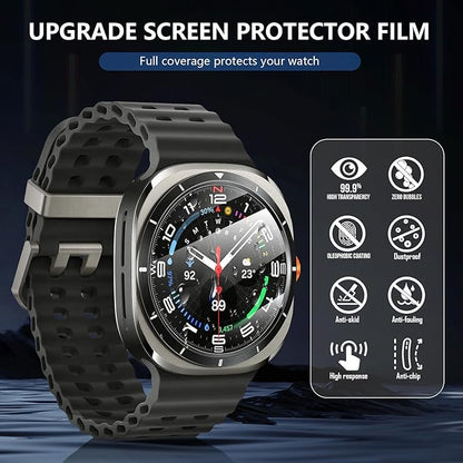 Suoman 4-Pack for Samsung Galaxy Watch 6 Classic 47mm/Galaxy Watch 7 Ultra 47mm Screen Protector, [Anti-Scratch] 2.5D 9H Ultra-thin Tempered Glass Screen Protective Film