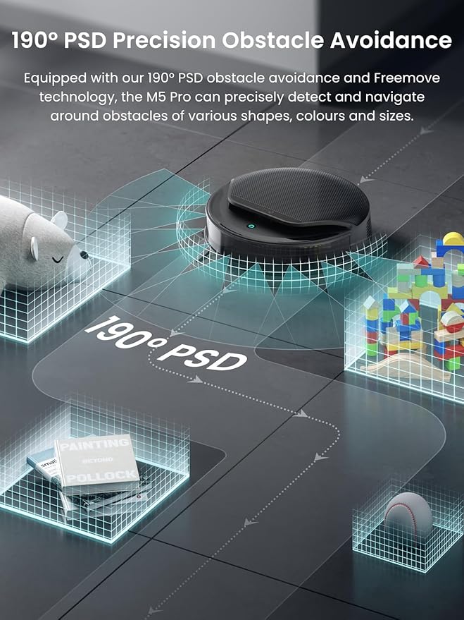 Lefant LiDAR Robot Vacuum and Mop, 18000Pa Suction, PSD 2.0 Obstacle Avoidance, All-in-One Robot Vacuum 120 Day Self-Emptying, Self Cleaning Roller Mop, Auto Drying, Supports 2.4G/5G WiFi, M5 Pro
