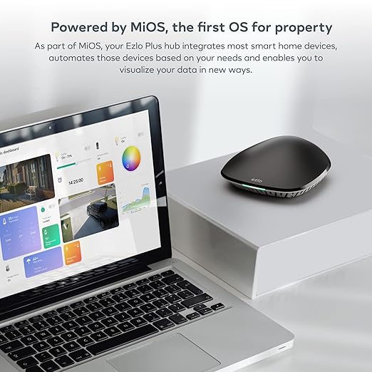 Ezlo Plus Smart Home Hub with Zigbee & Z-Wave. Works with Wi-Fi Devices Associated with Amazon Alexa Devices & Google Assistant to Control Smart Locks, Lights and Switches
