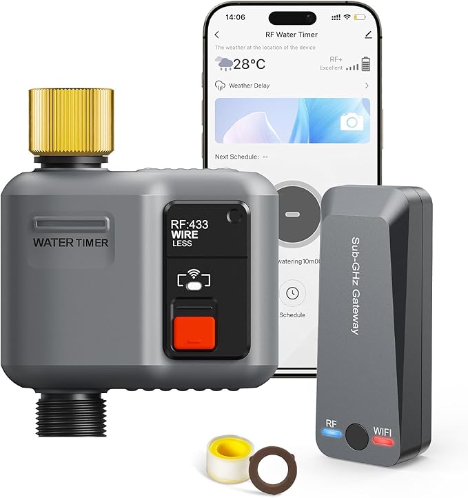 WiFi Water Timer for Garden Hose,WiFi Sprinkler Controller with 984ft Range