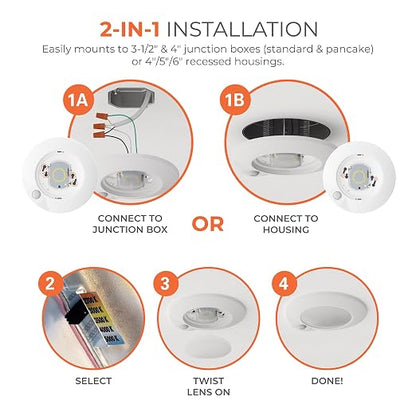 HALO HLCE 6-Pack 6 in LED Motion Sensor Ceiling Light Selectable CCT 1260lm
