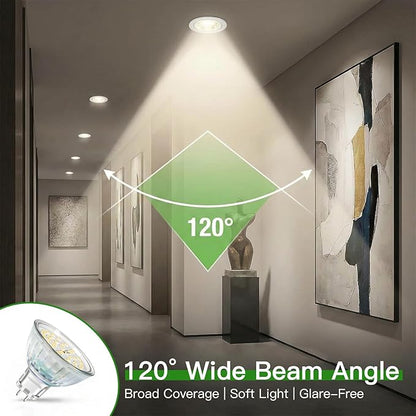 MR16 LED Bulbs 5W, 12V Low Voltage GU5.3 LED Spotlight Bulb, Non-dimmable, 450Lm, 120° Flood Beam Angle, for Landscape, Recessed, Track Lighting, Pack of 6 (4000K)