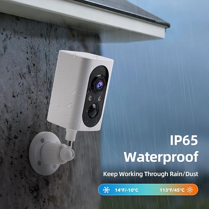 Security Cameras Wireless Outdoor 355° Pan Rotating 2K Color Night Vision Cameras for Home Security WiFi Battery Outdoor Camera Motion Detection 2-Way Talk IP65 Spotlight Siren SD/Cloud Storage 4 Pack