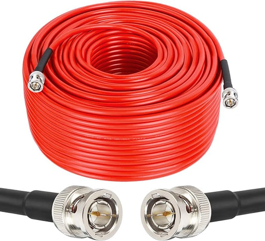 XRDS -RF 12G SDI Cable 300FT, SDI Video Cable 3G/6G/12G 75ohm RG6 BNC Cable Supports HD-SDI/3G/6G-SDI/4K for Video Security Camera SDI Converter, Red