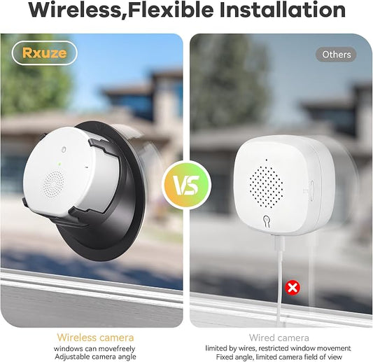 Rxuze 2.5K 4MP Indoor Window Camera, Wireless Cameras for Home Security