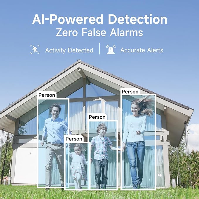 ARENTI 8MP 4K Outdoor Security Camera - PoE IP Surveillance Camera with AI Human/Vehicle/Pet Detection, 110° Wide Angle, 32ft Full Color Night Vision, 4mm Lens, IP66 Weatherproof for Home Security