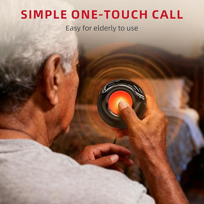 CallToU Caregiver Pager Wireless Call Bell Alert Button for Seniors/Elderly/Patients 3 Plugin Receiver 2 Waterproof Transmitter