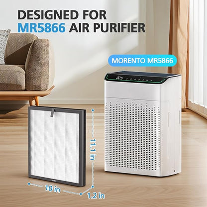 MR5866 Replacement Filter for MORENTO & FLANUR MR5866 Air Purifier,Original