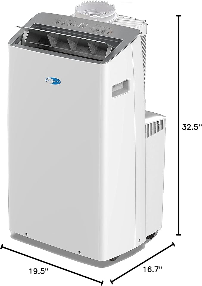 Whynter ARC-1230WNH 14,000 BTU (12,000 BTU SACC) NEX Inverter Dual Hose Cooling Portable Air Conditioner, Heater, Dehumidifier, and Fan with Smart Wi-Fi, Up to 600 sq ft in White