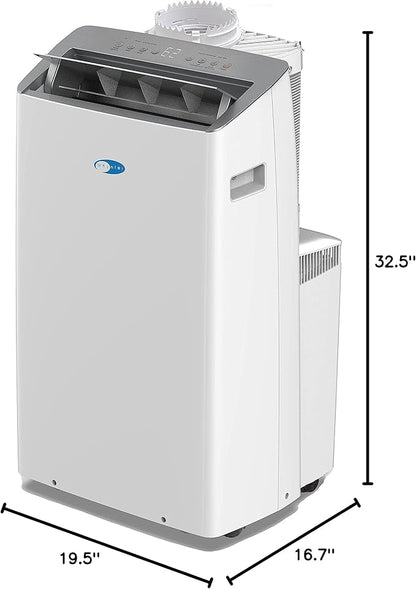 Whynter ARC-1230WNH 14,000 BTU (12,000 BTU SACC) NEX Inverter Dual Hose Cooling Portable Air Conditioner, Heater, Dehumidifier, and Fan with Smart Wi-Fi, Up to 600 sq ft in White