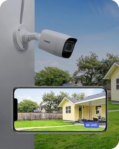ANNKE 4K Security Camera System, 8CH 8MP AI DVR with Human & Vehicle Detection, 2TB HDD and 8 x 4K IP67 Bullet Home & Surveillance Cameras, Work with Alexa, Easy Remote View, Smart Color Night Vision