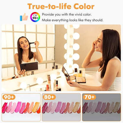 Brightever G25 LED Light Bulbs, 5W Vanity Light Bulb for Bathroom, 60W Equivalent 2700K Warm White Round Light Bulb, 600LM, E26 Base Globe Light Bulbs, 8-Pack, Non-Dimmable