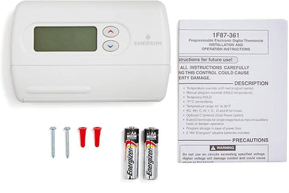 Emerson Thermostats Emerson 1F87-361 7 Day Programmable Thermostat for Single-Stage Systems