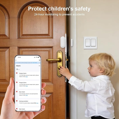 Home Alarm System Wireless,Instant App Alerts & Tuya APP Control Home Alarm System,NO Monthly Fees WiFi/4G Alarm System Compatible with Alexa/Google 120dB for Apartment,Kids Safety