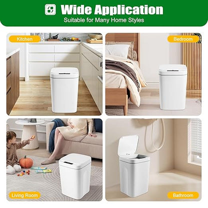 Kitchen Trash Can, 4.22 Gallon Small Motion Sensor Smart Trash Can, Automatic Touchless Garbage Can with Lid for Kitchen Bathroom Bedroom Office