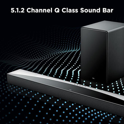 TCL Q75H 5.1.2 Surround Sound Bar with Wireless Subwoofer for Smart TV | Dolby Atmos DTS:X Auto Calibration | 620W Power Bluetooth Home Theater Speaker | App Control & Remote Control | Latest Model
