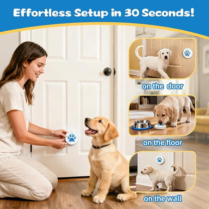 ChunHee Dog Bells to Go Outside – Bell for Dogs to Ring to Go Potty | Dog Door Bell with 5 Adjustable Volume & 36 Ringtones | Chew-Proof Dog Potty Bell | Bells for Dog Training to Go Outside