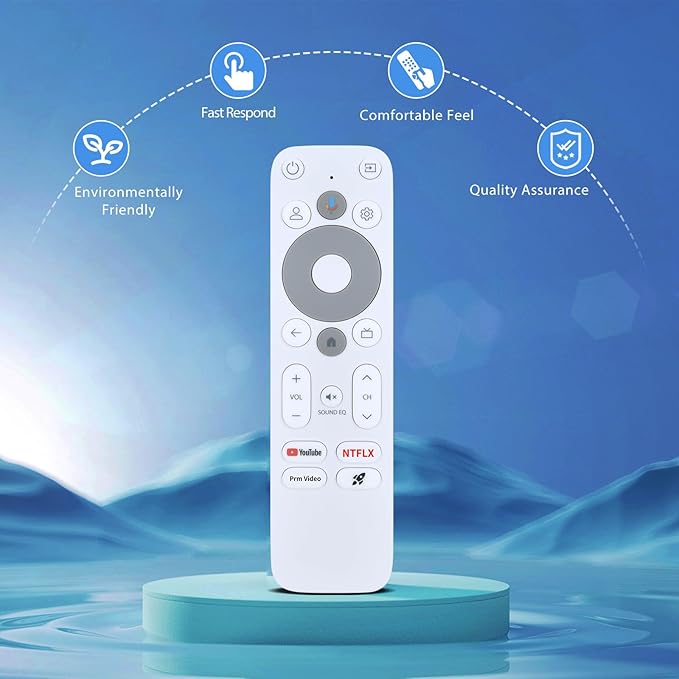 PZL Replacement Voice Remote Control for Homatics Box R 4k/4k Plus/Stick HD, for XGIMI White Streaming Dongle with Android TV System