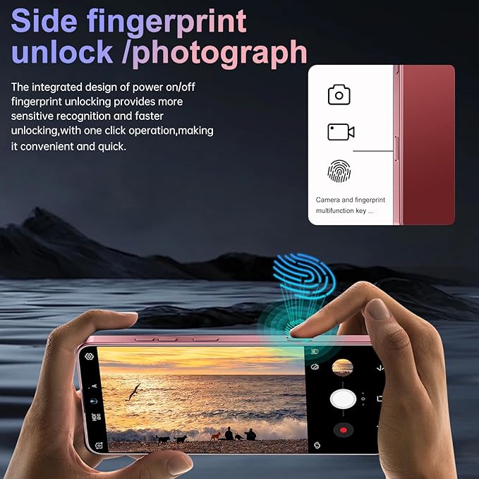 17PM Smartphone: Snapdragon 8 Gen 3, 12GB RAM + 512GB Storage, 7000mAh Battery, 6.99-inch Display, 68MP+108MP Camera, Android 15, 5G, Dual SIM - Superior OS Outperforms Competitors (Burgundy)