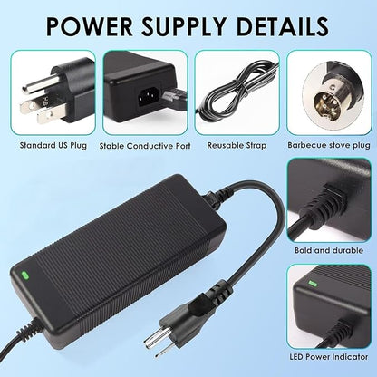 Power Supply Adapter 4-Pin 48V 3.75A Compatible with Swann NVR16-8580 16 Ch 4k Network Video Recorder Ultra HD CCTV Security System NVR16-8580RN NVR-168580 FJ-SW2028A48003850 FJ-SW2028A48003750。