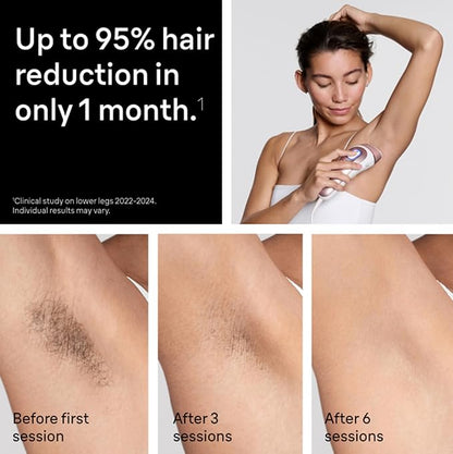 Braun Skin i-Expert Smart IPL PL7219 at Home Laser Hair Removal for Women and Men with App, Premium Pouch, Venus Razor, 2 Smart Heads, Facial Trimmer