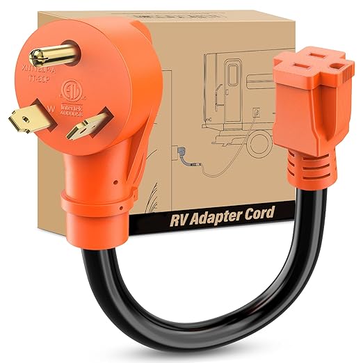 Nilight 30 Amp to 15 Amp RV Power Adapter Cord ETL Listed TT-30P 5-15R