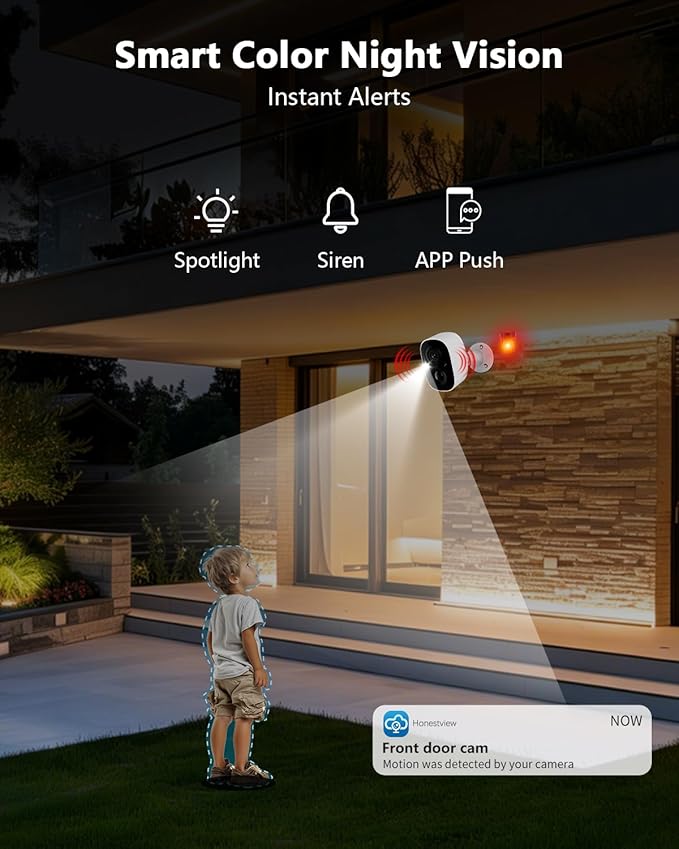OOSSXX (100% Wire-Free) Battery Outdoor Wireless Security Camera Wi-Fi Cameras Video Surveillance