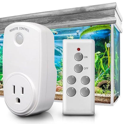 JOR Wireless Remote Control Electrical Outlet Switch, Strong RF Signal Covers 100 Feet Range, White, 1 Pc per Pack