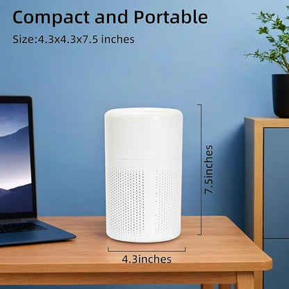 Small Air Purifier for Bedroom & Kitchen, Mini Air Purifier with Fragrance Function and 360° Air Inlet, HEPA Quiet Air Cleaner, Air Cleaner for Pet Odors Dust Smoke and Hair