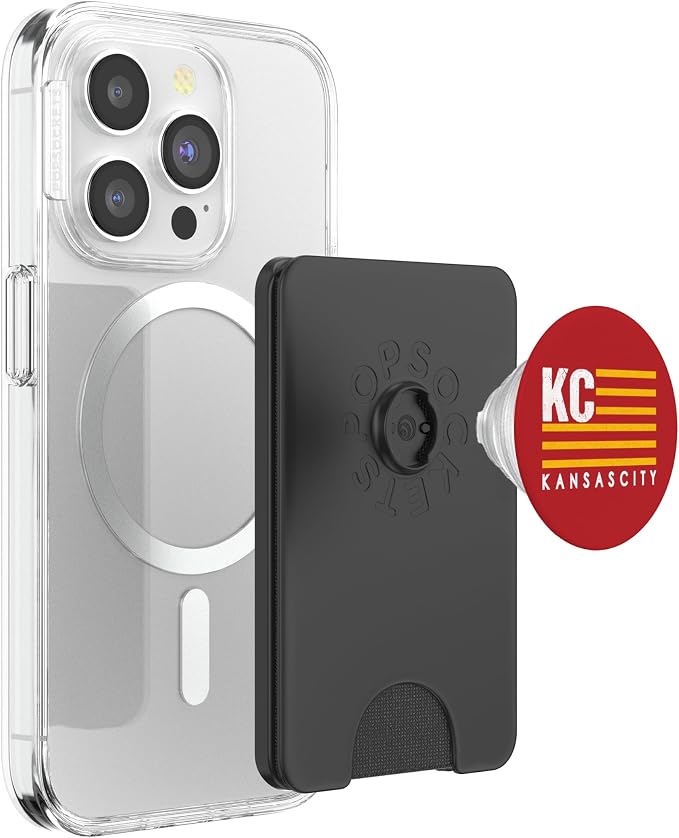 KC Red & Yellow Kansas City USA Flag Kc Red American Flag Kc PopSockets PopWallet for MagSafe