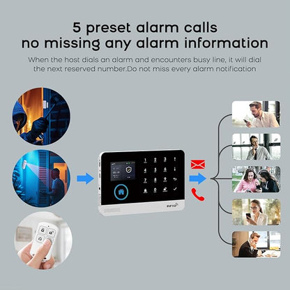 PGST Home Security System,Expandable Wireless Alarm System with Door/Window Sensor,Motion Detector,App Control,Compatible with Alexa and Google Assistant,No Monthly Fee for Villa,Apartment(24 Pieces)