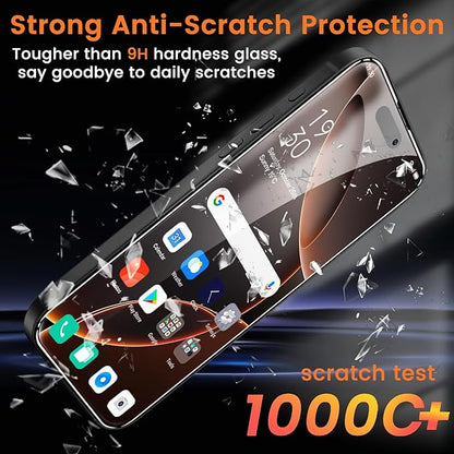 Lesakit 4+4 Pack Privacy Screen Protector for iPhone 16 Pro Max 6.9-Inch with 4 Pack Camera Lens Protector, Anti Spy Tempered Glass Film 9H Hardness Case Friendly