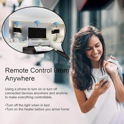 XODO WP3 Smart WiFi Plug - Wireless Remote Control by App Compatible with Alexa and Google Home Assistant 2.4 GHz Network only - Voice Control - WiFi Enable - Smart Home Outlet - 2Pack