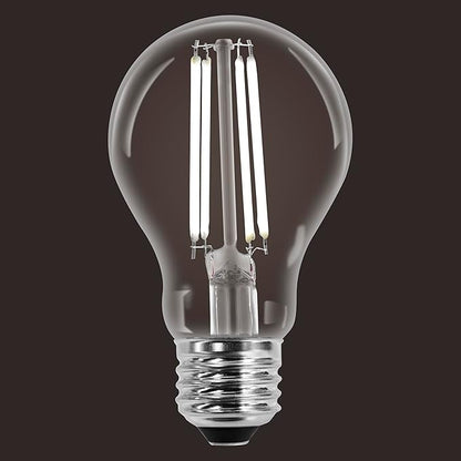 Sylvania A19 Clear LED White Filament Bulb, 6.5W, Dimmable, 800 LMS, Medium Base, 5000K, Daylight - 2 Pack (42171)