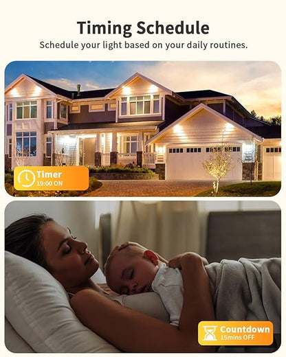 Smart Plug with Remote, 2.4GHz Wi-Fi & RF433 Wireless Remote Control Outlet Light Switch NO Neutral Wire Required, Works with Smart Life/Tuya APP, Compatible with Alexa/Google Home, White