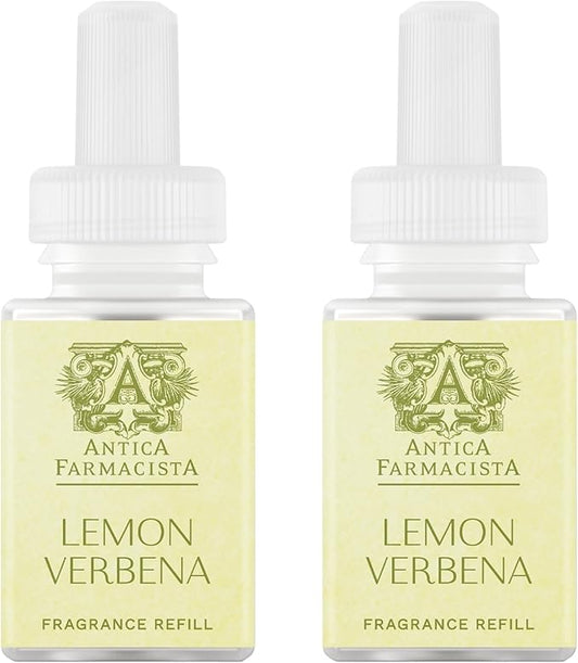Pura & Antica Farmacista Home Scent Refill - Smart Home Air Diffuser Fragrance - Up to 120-Hours of Luxury Fragrance per Refill - Household Essential - Safe Diffuser - 2 Pack, Lemon Verbena