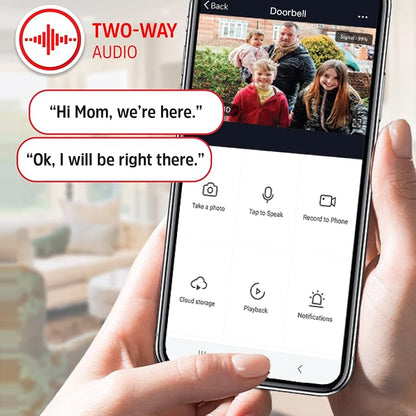 Energizer Connect Smart 1080p Security Video Doorbell Wired & Chime, Requires Existing Doorbell Wires, 2-Way audio, Cloud Storage, Remote Access, Voice control works with Alexa & Google Assistant