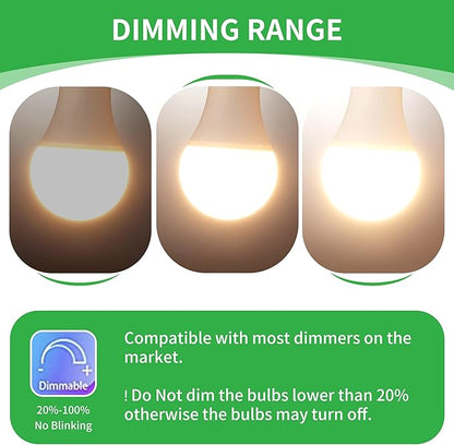 Qualilux Dusk to Dawn Light Bulbs, Auto On/Off Light Sensing LED Bulbs Outdoor, Soft White, Dimmable, 12W 1000LM 75W Equivalent, HQ-H030