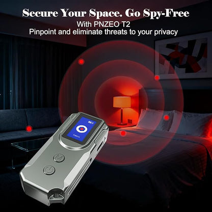 Next-Gen AI Hidden Camera Detectors, with HD Display, Smart Anti-Spy Device, Portable Wireless/RF Signal Scanner for Hotels, Travel, Home & Office (Metallic Gray)