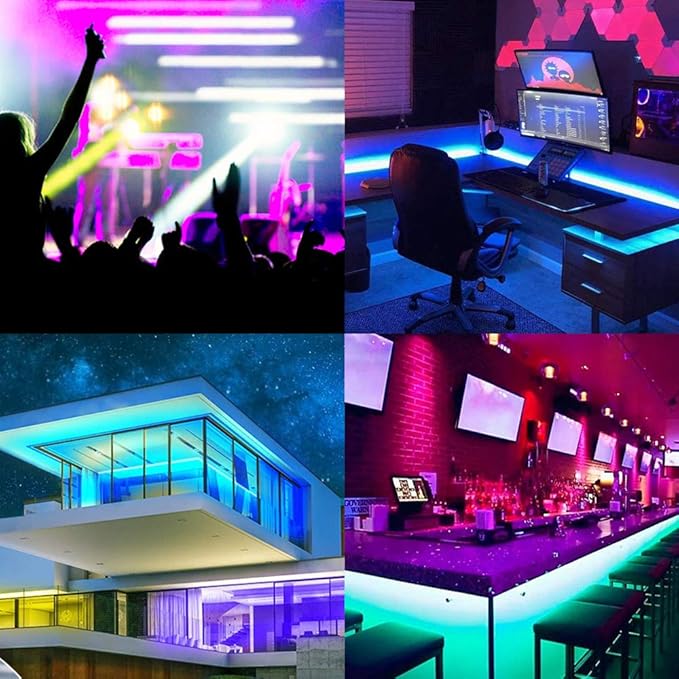 TV LED Backlights, 10ft LED Strip Lights Behind TV USB Operated Color Changing for 46-65 Inch TV RGB 5050 LED Tape Lights with IR Remote Controller and Dimmable