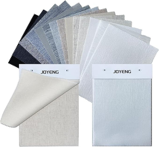 Fabric Samples of Motorized Smart Light Filtering Roller Shade, Fabric Samples with Remote Control Automatic Cordless Light Filtering Shades Custom Size